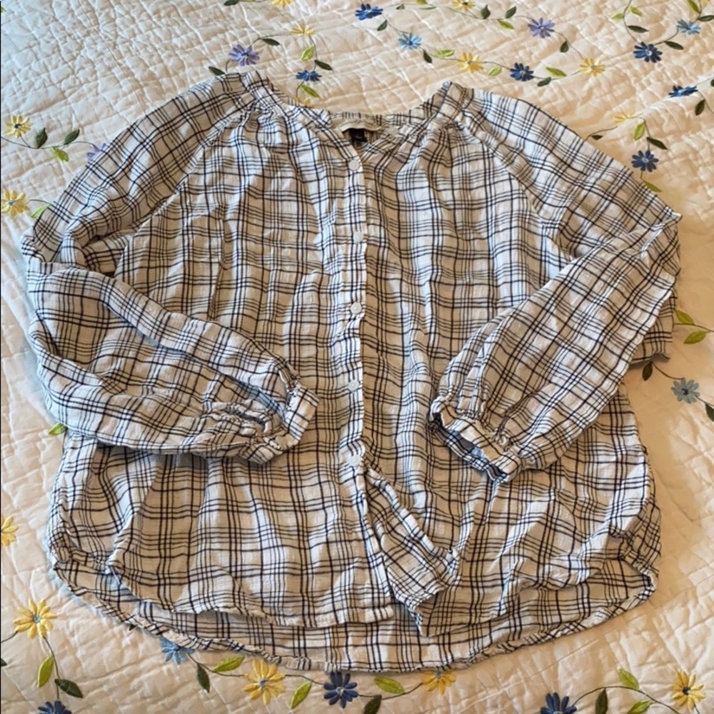 Universal Thread button up checkered top